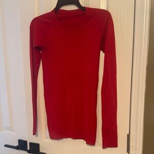 Lululemon Red Swiftly Tech Long Sleeve